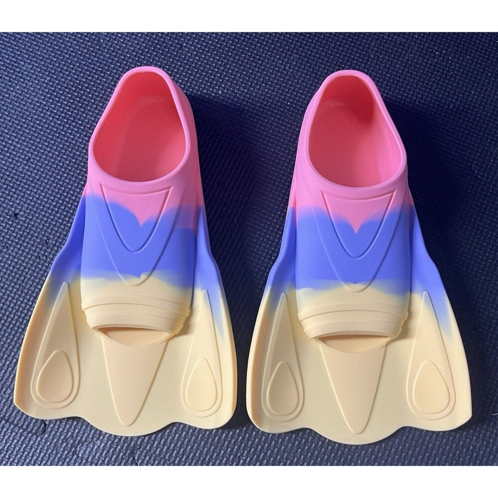 Kids Youth Swim Fins Pink Purple Yellow size US 13-2 for Swimming Snorkeling